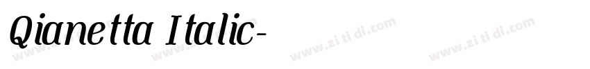 Qianetta Italic字体转换 Qianetta Italic字体转换